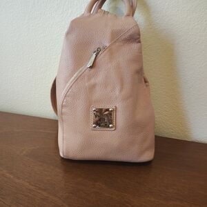 Valentina Pink Leather Backpack